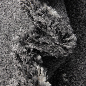 Gray 7' 10 x 7' 10 Serenity Shag Square Area Rug Thick Soft Touch Fluffy & Plush Shaggy Pile
