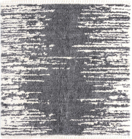 Gray 10' x 10' Serenity Shag Square Area Rug Thick Soft Touch Fluffy & Plush Shaggy Pile