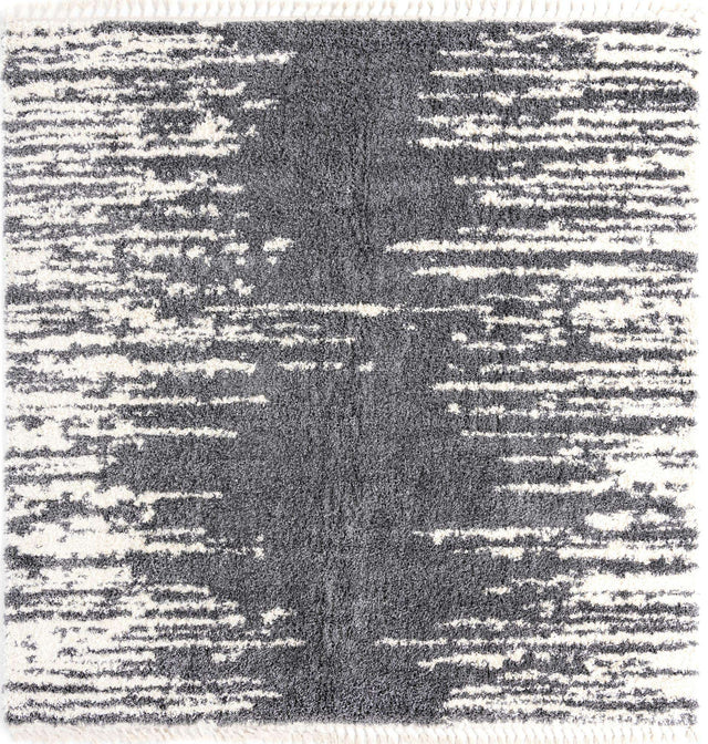 Gray 10' x 10' Serenity Shag Square Area Rug Thick Soft Touch Fluffy & Plush Shaggy Pile