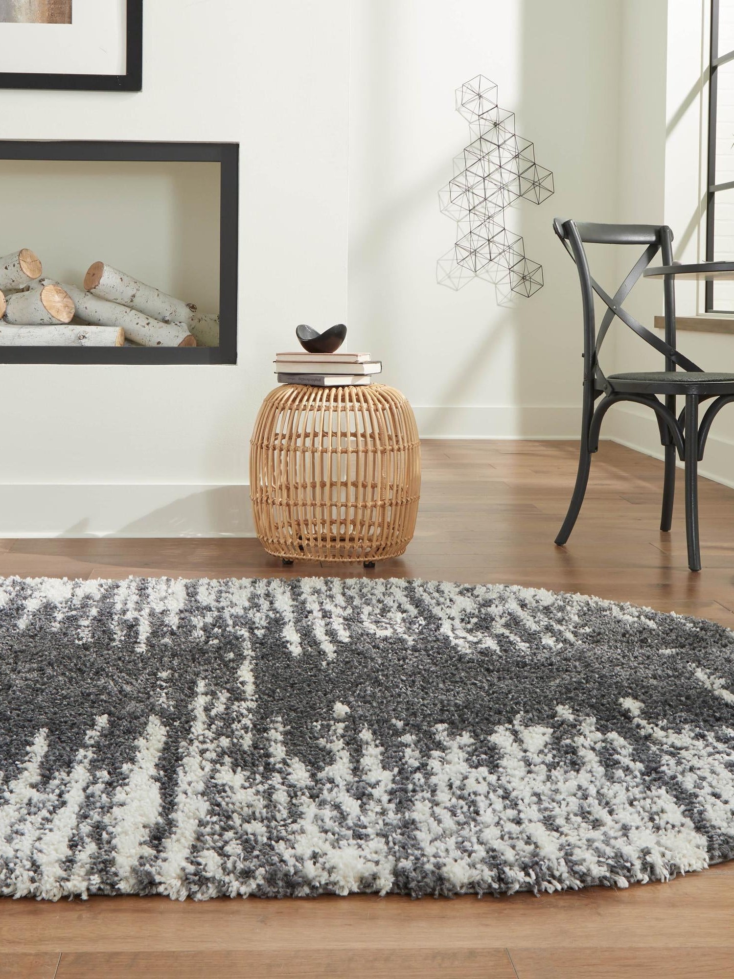 Gray 5' 3 x 8' Serenity Shag Oval Area Rug Thick Soft Touch Fluffy & Plush Shaggy Pile Carpet for Living Rooms, Kitchen, Bedrooms, Office, Dorms for Sale at Rug Engine