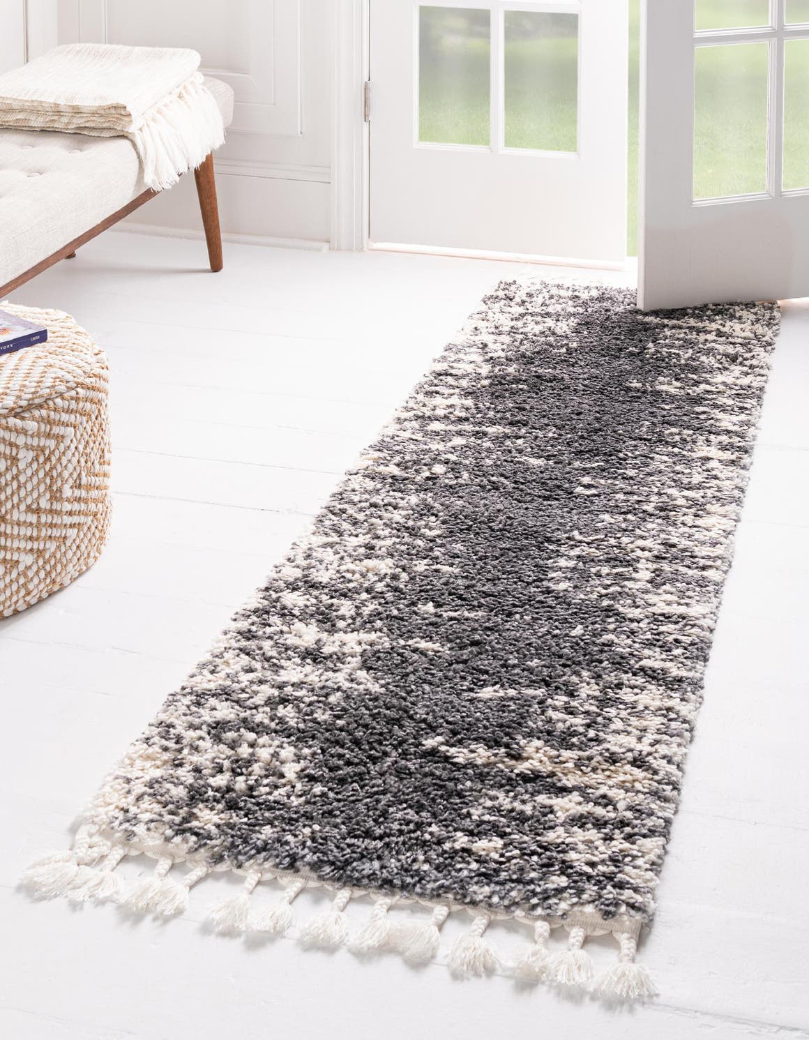 Gray 2' x 6' Serenity Shag Runner Area Rug Thick Soft Touch Fluffy & Plush Shaggy Pile Carpet for Living Rooms, Kitchen, Bedrooms, Office, Dorms for Sale at Rug Engine