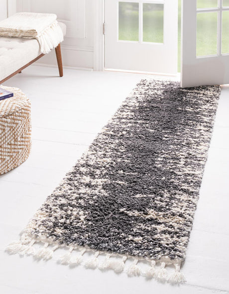 Gray 2' x 6' Serenity Shag Runner Area Rug Thick Soft Touch Fluffy & Plush Shaggy Pile