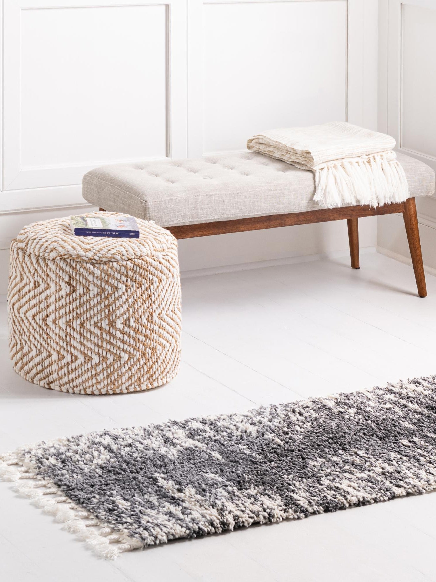 Gray 2' 7 x 12' Serenity Shag Runner Area Rug Thick Soft Touch Fluffy & Plush Shaggy Pile Carpet for Living Rooms, Kitchen, Bedrooms, Office, Dorms for Sale at Rug Engine