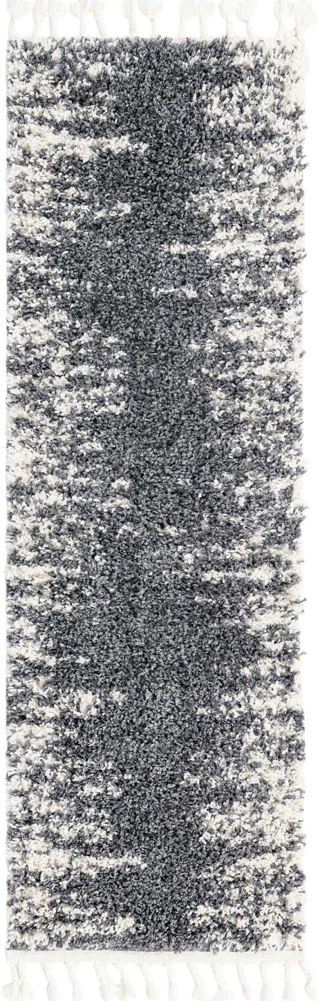 Gray 2' x 6' Serenity Shag Runner Area Rug Thick Soft Touch Fluffy & Plush Shaggy Pile