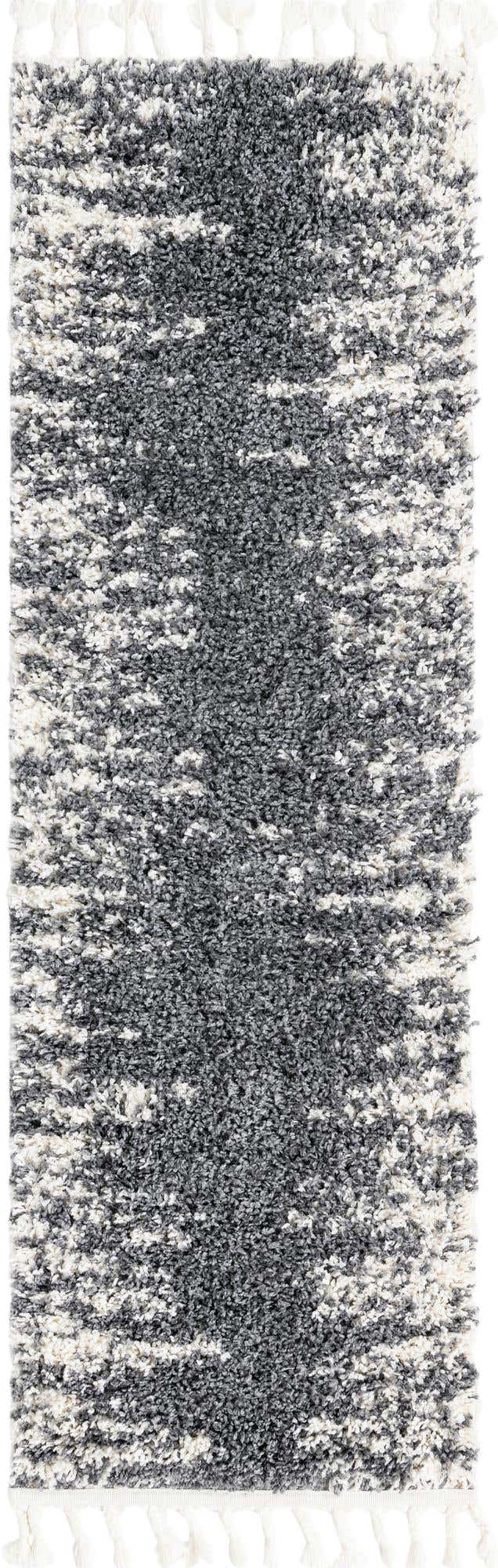 Gray 2' x 6' Serenity Shag Runner Area Rug Thick Soft Touch Fluffy & Plush Shaggy Pile