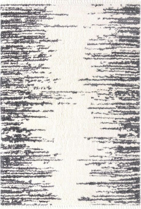 White 10' x 14' Serenity Shag Rectangle Area Rug Thick Soft Touch Fluffy & Plush Shaggy Pile