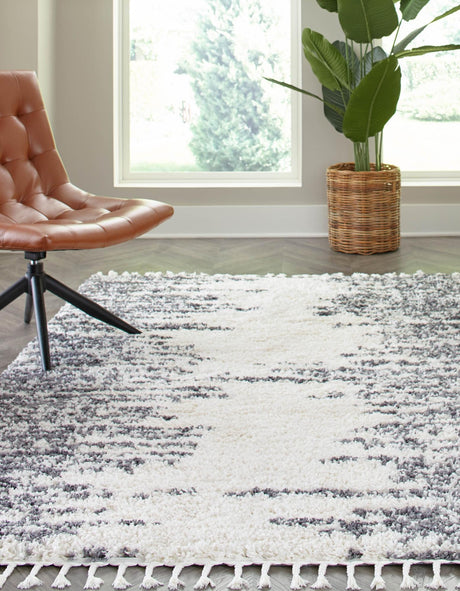 White 4' x 6' Serenity Shag Rectangle Area Rug Thick Soft Touch Fluffy & Plush Shaggy Pile Carpet for Living Rooms, Kitchen, Bedrooms, Office, Dorms for Sale at Rug Engine