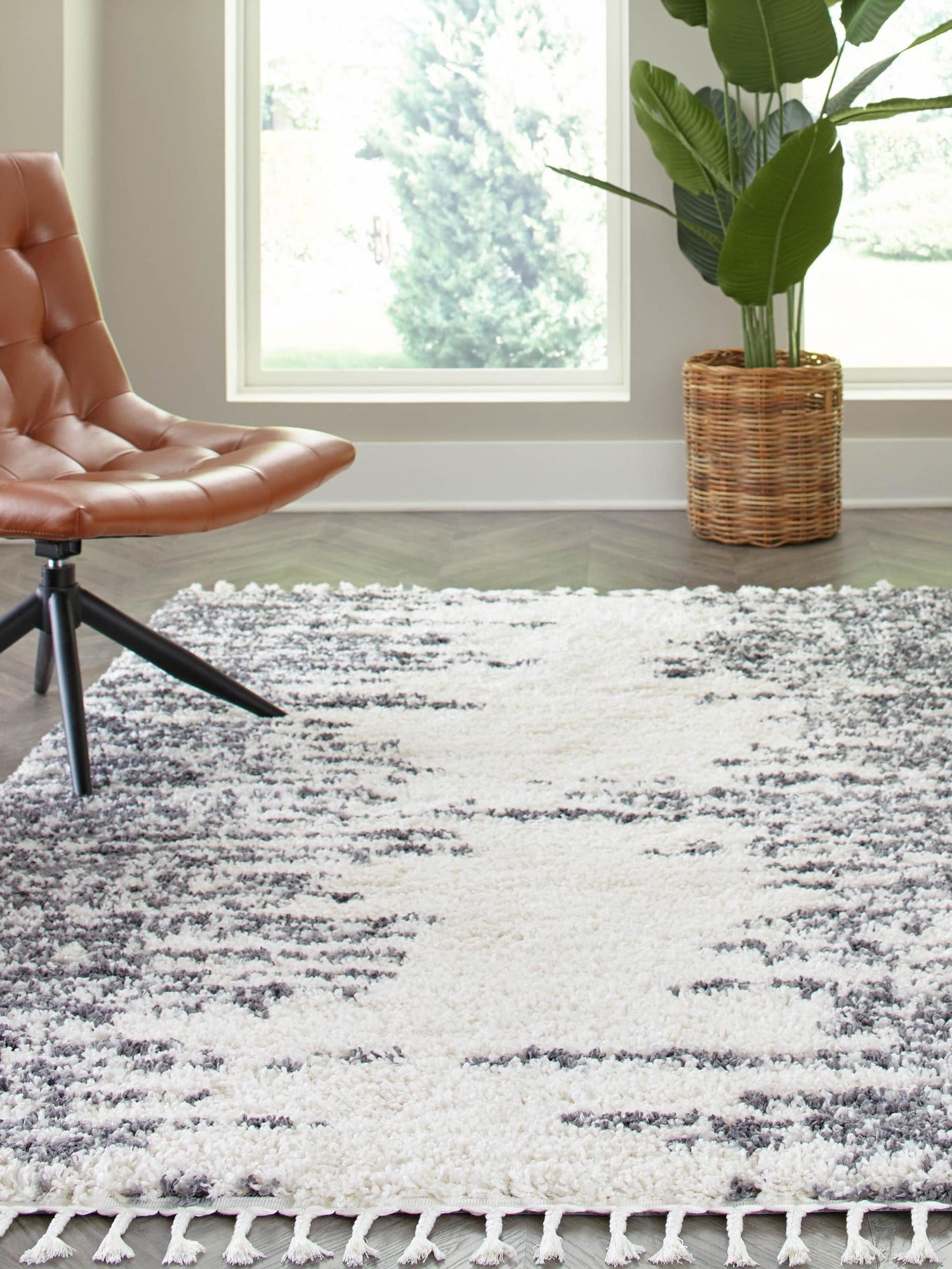 White 10' x 14' Serenity Shag Rectangle Area Rug Thick Soft Touch Fluffy & Plush Shaggy Pile Carpet for Living Rooms, Kitchen, Bedrooms, Office, Dorms for Sale at Rug Engine