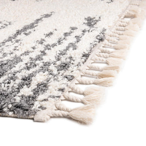 White 5' 3 x 8' Serenity Shag Rectangle Area Rug Thick Soft Touch Fluffy & Plush Shaggy Pile