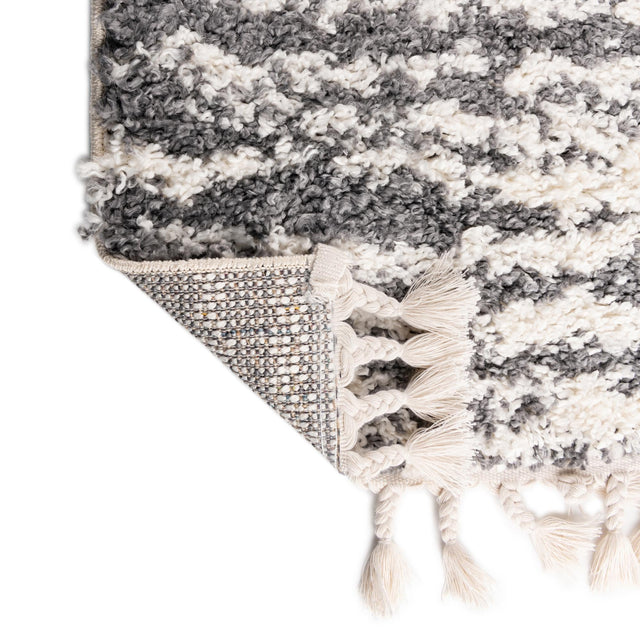 White 5' 3 x 8' Serenity Shag Rectangle Area Rug Thick Soft Touch Fluffy & Plush Shaggy Pile