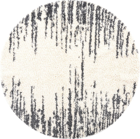 White 7' x 7' Serenity Shag Round Area Rug Thick Soft Touch Fluffy & Plush Shaggy Pile Carpet for Living Rooms, Kitchen, Bedrooms, Office, Dorms for Sale at Rug Engine