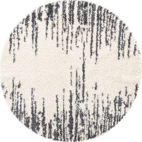 White 7' x 7' Serenity Shag Round Area Rug Thick Soft Touch Fluffy & Plush Shaggy Pile Carpet for Living Rooms, Kitchen, Bedrooms, Office, Dorms for Sale at Rug Engine