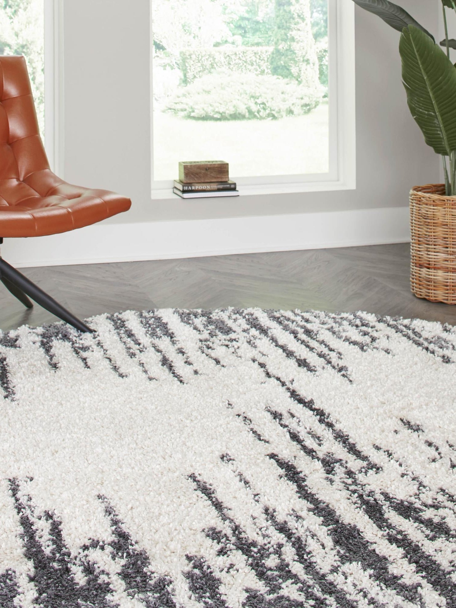 White 5' 3 x 5' 3 Serenity Shag Round Area Rug Thick Soft Touch Fluffy & Plush Shaggy Pile Carpet for Living Rooms, Kitchen, Bedrooms, Office, Dorms for Sale at Rug Engine