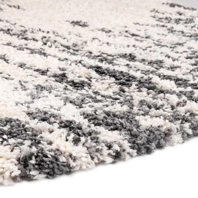 White 7' x 7' Serenity Shag Round Area Rug Thick Soft Touch Fluffy & Plush Shaggy Pile