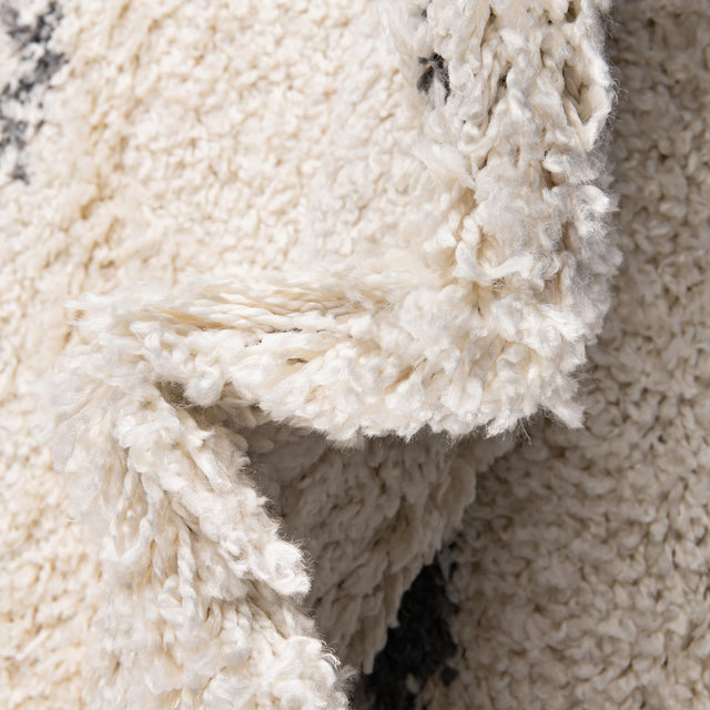 White 3' 3 x 3' 3 Serenity Shag Round Area Rug Thick Soft Touch Fluffy & Plush Shaggy Pile