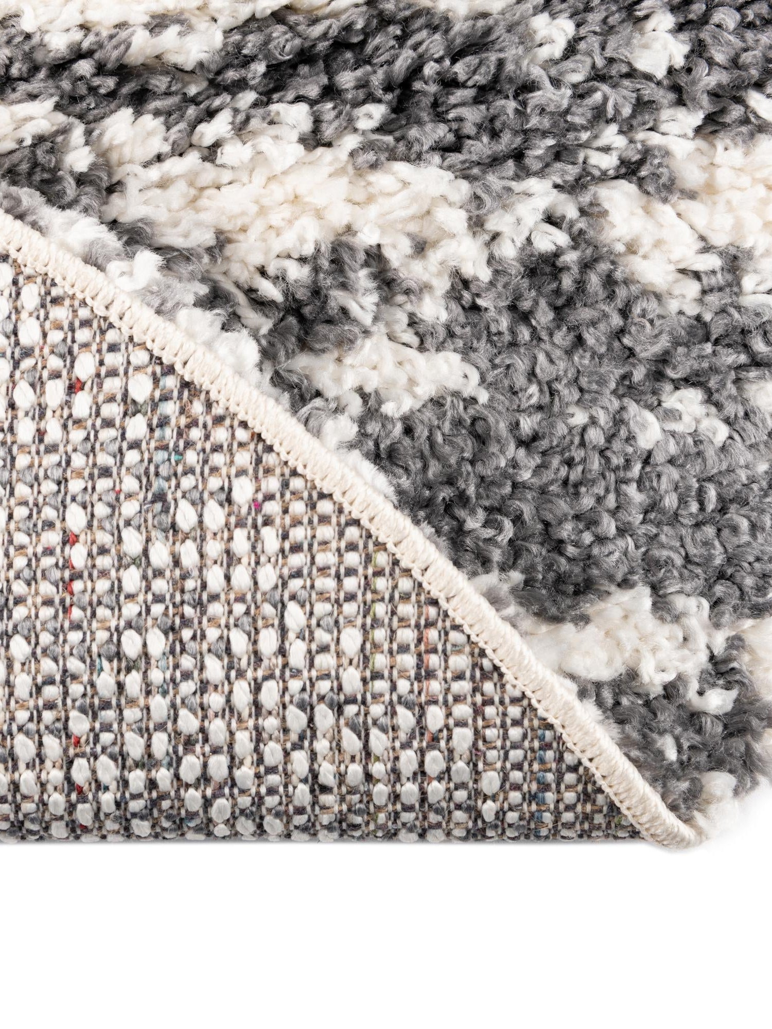 White 5' 3 x 5' 3 Serenity Shag Round Area Rug Thick Soft Touch Fluffy & Plush Shaggy Pile Carpet for Living Rooms, Kitchen, Bedrooms, Office, Dorms for Sale at Rug Engine