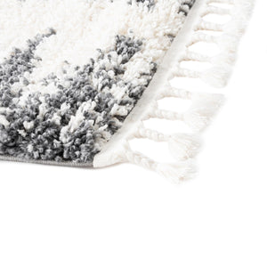 White 7' 10 x 7' 10 Serenity Shag Square Area Rug Thick Soft Touch Fluffy & Plush Shaggy Pile