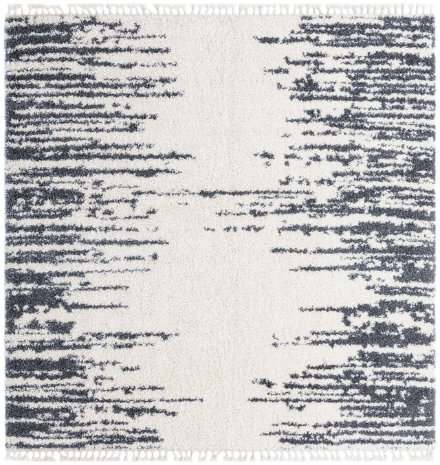 White 10' x 10' Serenity Shag Square Area Rug Thick Soft Touch Fluffy & Plush Shaggy Pile
