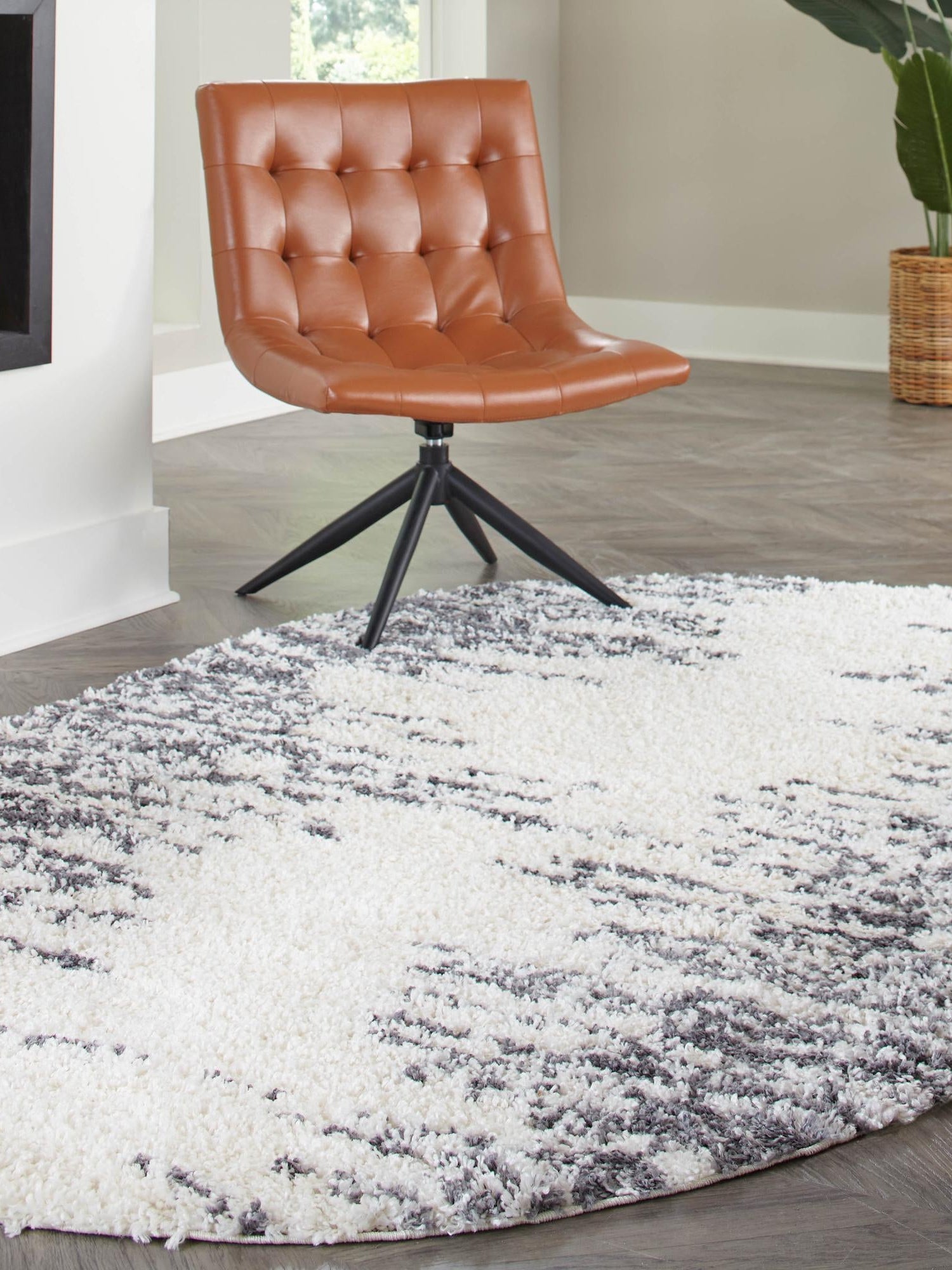 White 5' 3 x 8' Serenity Shag Oval Area Rug Thick Soft Touch Fluffy & Plush Shaggy Pile Carpet for Living Rooms, Kitchen, Bedrooms, Office, Dorms for Sale at Rug Engine
