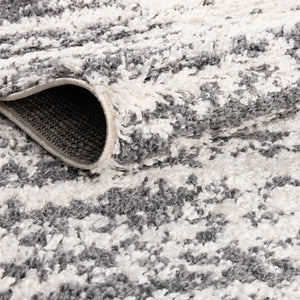 White 5' 3 x 8' Serenity Shag Oval Area Rug Thick Soft Touch Fluffy & Plush Shaggy Pile