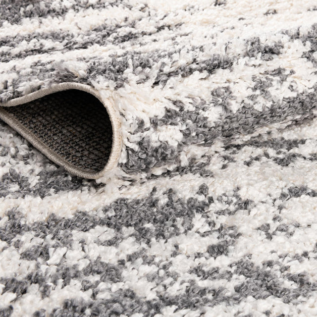 White 5' 3 x 8' Serenity Shag Oval Area Rug Thick Soft Touch Fluffy & Plush Shaggy Pile