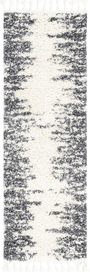 White 2' x 6' Serenity Shag Runner Area Rug Thick Soft Touch Fluffy & Plush Shaggy Pile