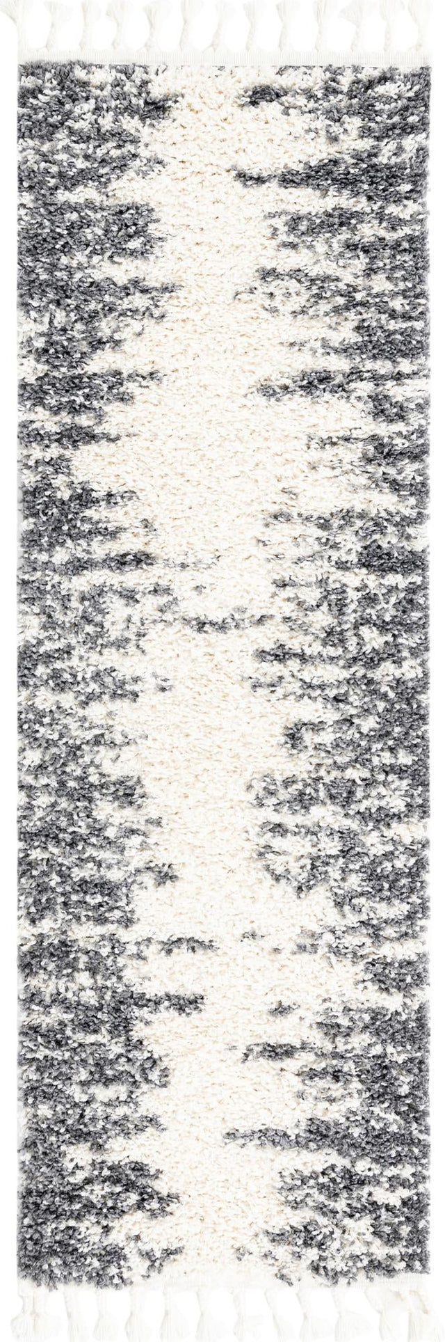 White 2' x 6' Serenity Shag Runner Area Rug Thick Soft Touch Fluffy & Plush Shaggy Pile