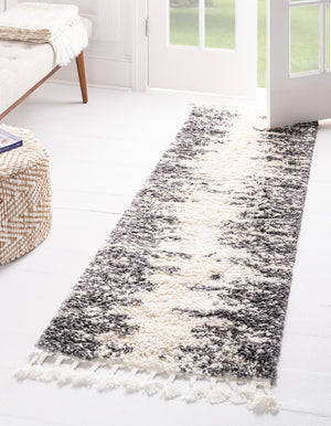 White 2' x 6' Serenity Shag Runner Area Rug Thick Soft Touch Fluffy & Plush Shaggy Pile