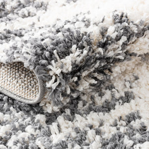 White 2' x 8' Serenity Shag Runner Area Rug Thick Soft Touch Fluffy & Plush Shaggy Pile