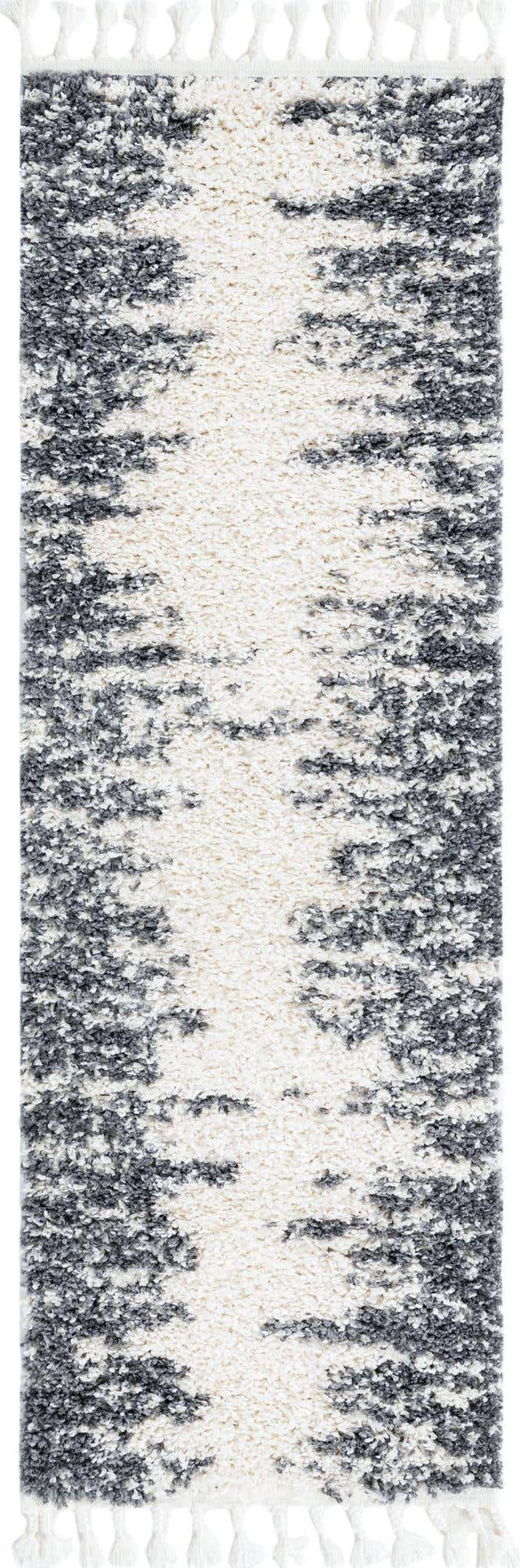 White 2' x 6' Serenity Shag Runner Area Rug Thick Soft Touch Fluffy & Plush Shaggy Pile