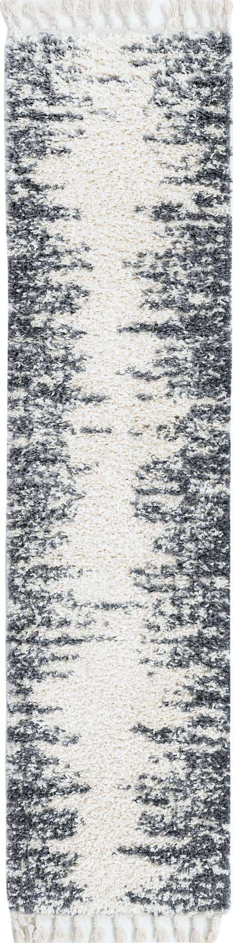 White 2' x 8' Serenity Shag Runner Area Rug Thick Soft Touch Fluffy & Plush Shaggy Pile