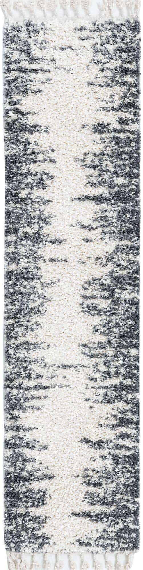 White 2' x 8' Serenity Shag Runner Area Rug Thick Soft Touch Fluffy & Plush Shaggy Pile