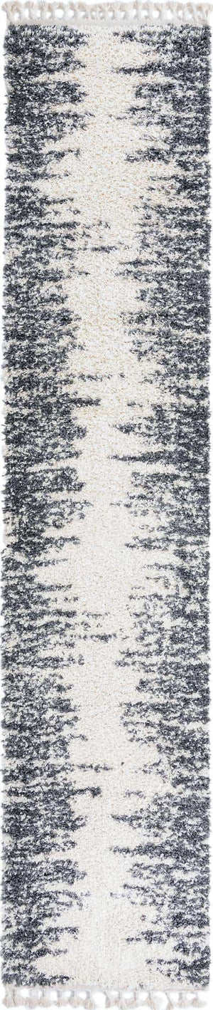 White 2' 7 x 12' Serenity Shag Runner Area Rug Thick Soft Touch Fluffy & Plush Shaggy Pile