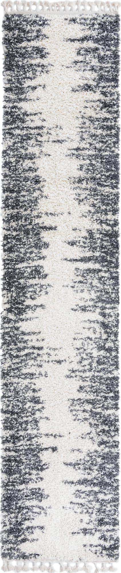 White 2' 7 x 12' Serenity Shag Runner Area Rug Thick Soft Touch Fluffy & Plush Shaggy Pile