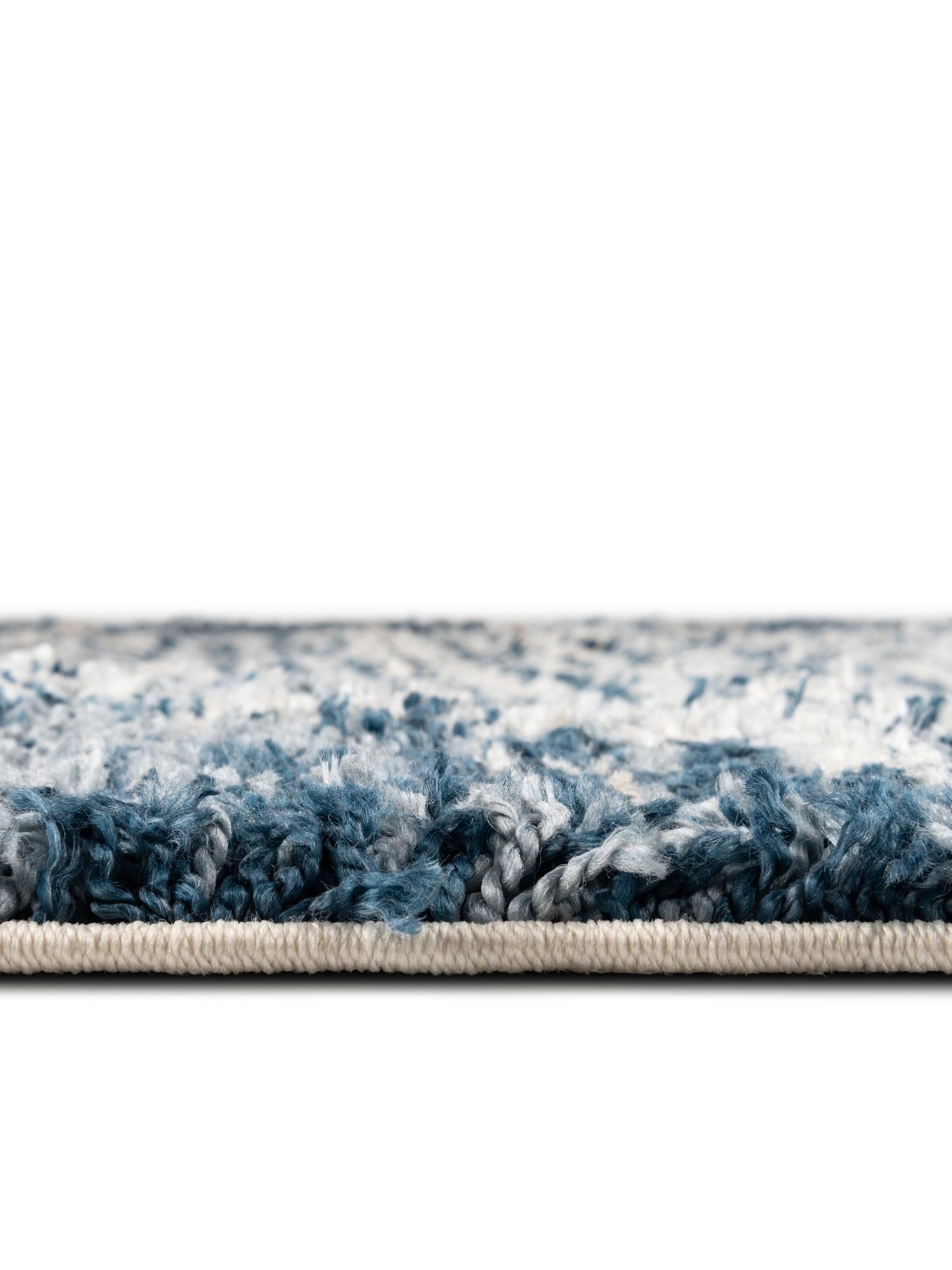 Blue 4' x 6' Serenity Shag Rectangle Area Rug Thick Soft Touch Fluffy & Plush Shaggy Pile Carpet for Living Rooms, Kitchen, Bedrooms, Office, Dorms for Sale at Rug Engine