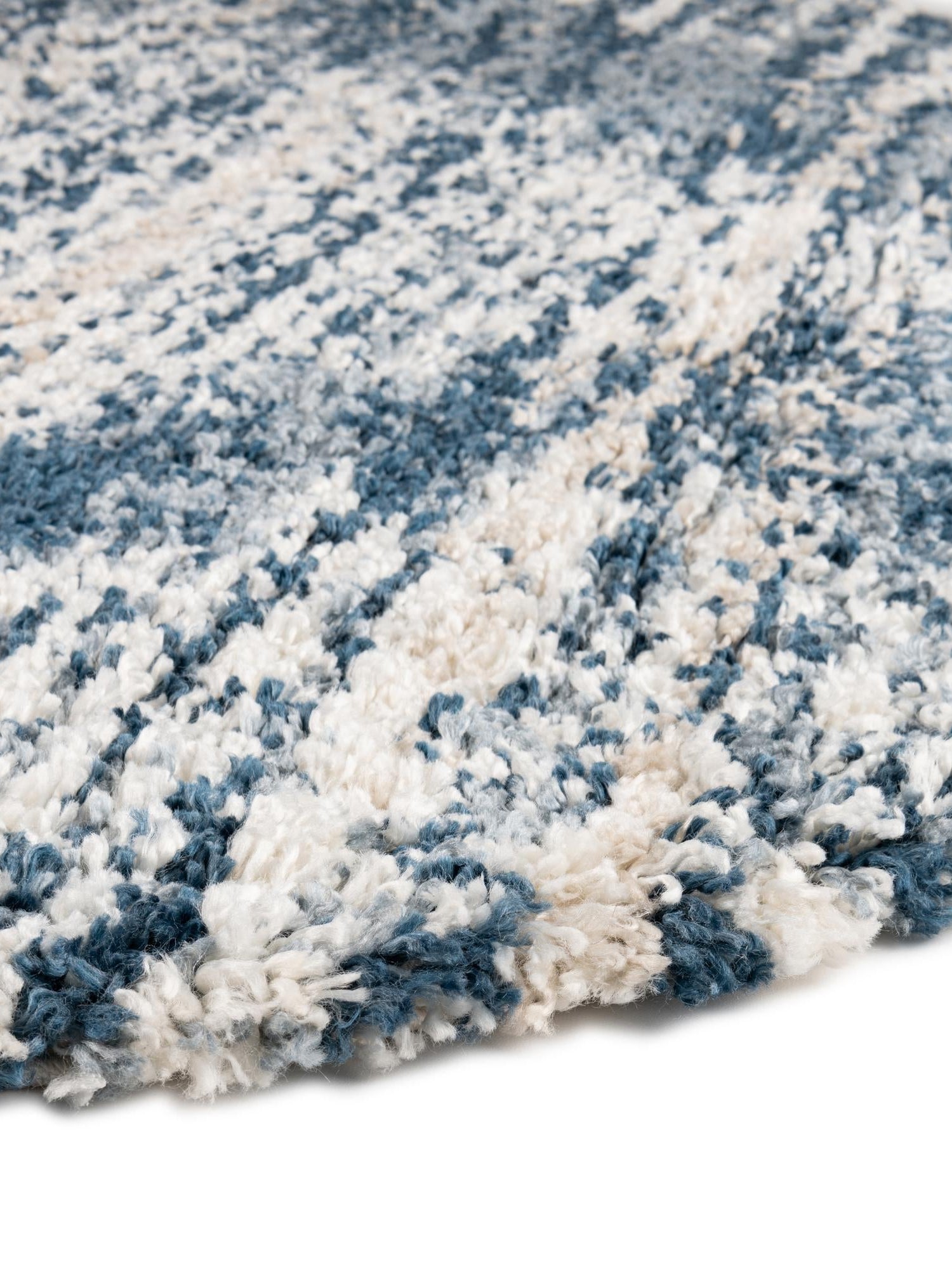 Blue 10' x 10' Serenity Shag Round Area Rug Thick Soft Touch Fluffy & Plush Shaggy Pile Carpet for Living Rooms, Kitchen, Bedrooms, Office, Dorms for Sale at Rug Engine