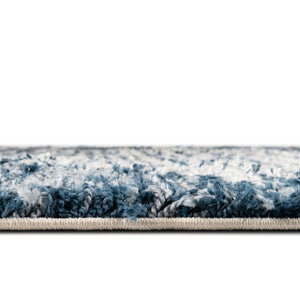 Blue 7' 10 x 10' Serenity Shag Oval Area Rug Thick Soft Touch Fluffy & Plush Shaggy Pile