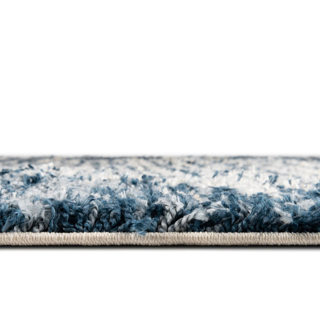 Blue 7' 10 x 10' Serenity Shag Oval Area Rug Thick Soft Touch Fluffy & Plush Shaggy Pile
