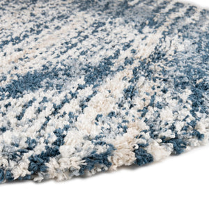 Blue 7' 10 x 10' Serenity Shag Oval Area Rug Thick Soft Touch Fluffy & Plush Shaggy Pile