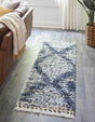 Blue 2' x 8' Serenity Shag Runner Area Rug Thick Soft Touch Fluffy & Plush Shaggy Pile Carpet for Living Rooms, Kitchen, Bedrooms, Office, Dorms for Sale at Rug Engine