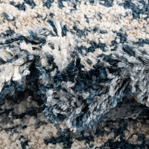 Blue 2' x 8' Serenity Shag Runner Area Rug Thick Soft Touch Fluffy & Plush Shaggy Pile Carpet for Living Rooms, Kitchen, Bedrooms, Office, Dorms for Sale at Rug Engine