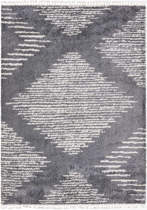 Gray 10' x 14' Serenity Shag Rectangle Area Rug Thick Soft Touch Fluffy & Plush Shaggy Pile