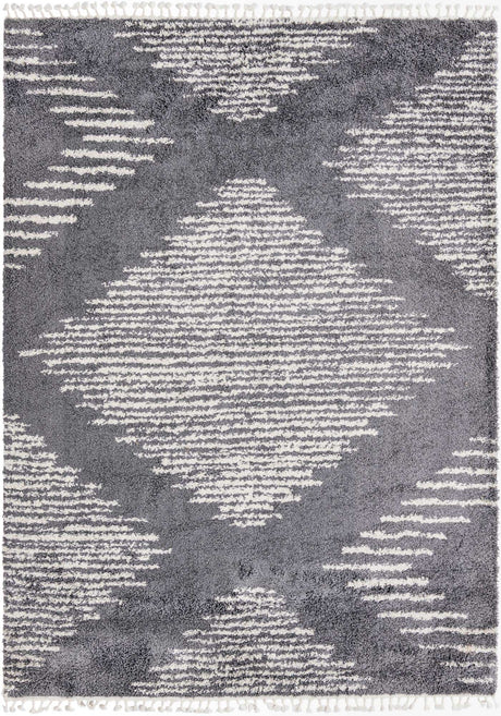 Gray 10' x 14' Serenity Shag Rectangle Area Rug Thick Soft Touch Fluffy & Plush Shaggy Pile