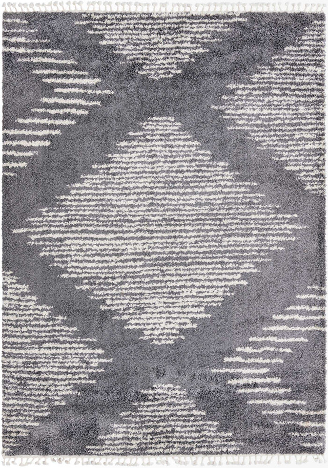 Gray 10' x 14' Serenity Shag Rectangle Area Rug Thick Soft Touch Fluffy & Plush Shaggy Pile