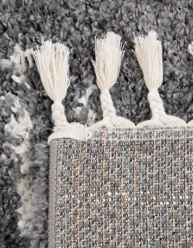 Gray 5' 3 x 8' Serenity Shag Rectangle Area Rug Thick Soft Touch Fluffy & Plush Shaggy Pile