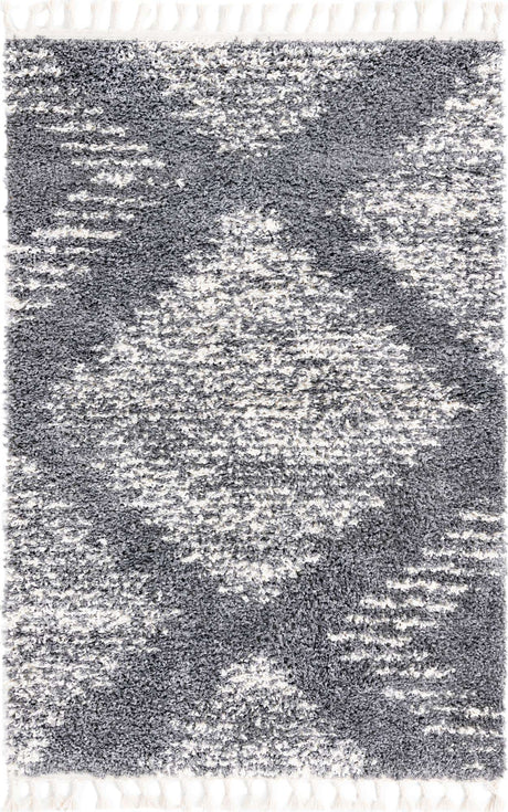 Gray 4' x 6' Serenity Shag Rectangle Area Rug Thick Soft Touch Fluffy & Plush Shaggy Pile