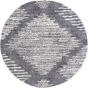 Gray 10' x 10' Serenity Shag Round Area Rug Thick Soft Touch Fluffy & Plush Shaggy Pile Carpet for Living Rooms, Kitchen, Bedrooms, Office, Dorms for Sale at Rug Engine
