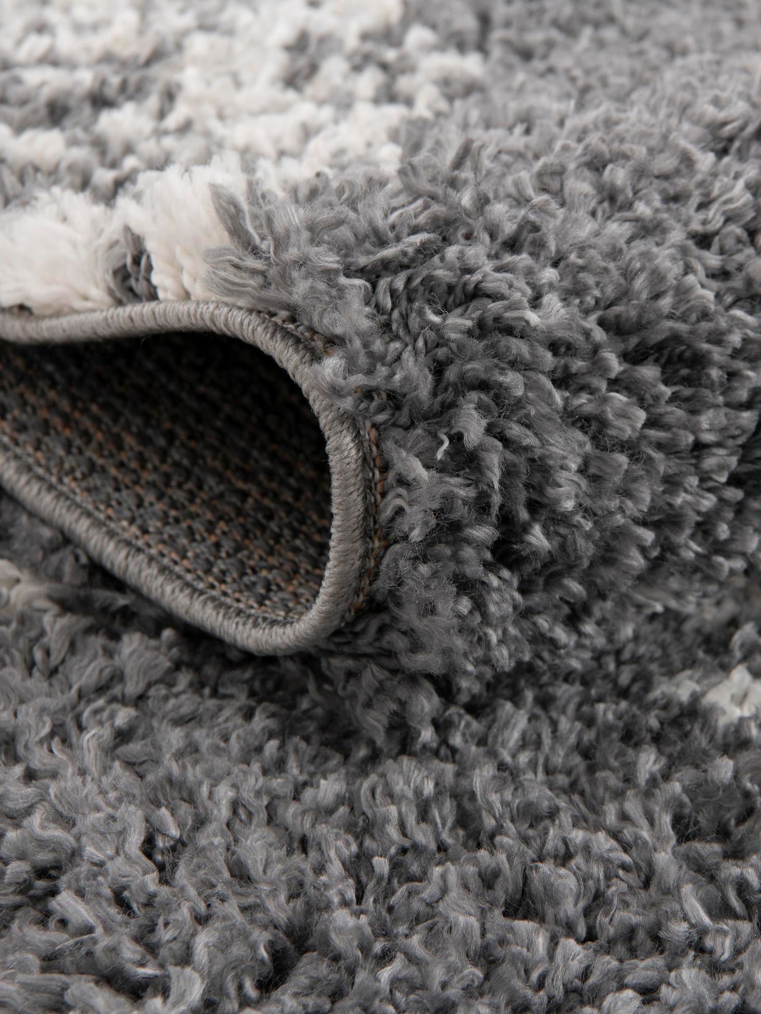 Gray 3' 3 x 3' 3 Serenity Shag Round Area Rug Thick Soft Touch Fluffy & Plush Shaggy Pile Carpet for Living Rooms, Kitchen, Bedrooms, Office, Dorms for Sale at Rug Engine