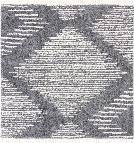 Gray 10' x 10' Serenity Shag Square Area Rug Thick Soft Touch Fluffy & Plush Shaggy Pile