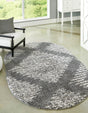 Gray 7' 10 x 10' Serenity Shag Oval Area Rug Thick Soft Touch Fluffy & Plush Shaggy Pile Carpet for Living Rooms, Kitchen, Bedrooms, Office, Dorms for Sale at Rug Engine